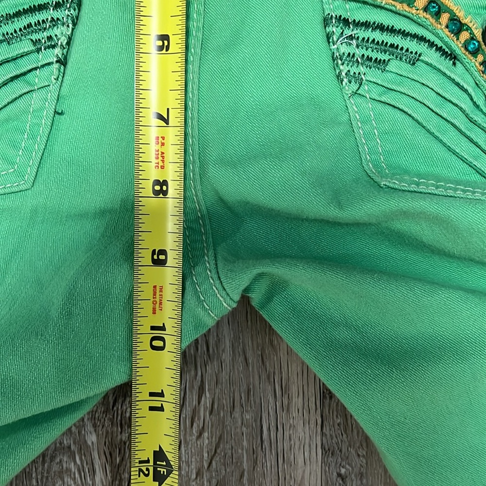 Classic Pepe London Jean Green distressed Studded Jeans - Picture 13 of 16